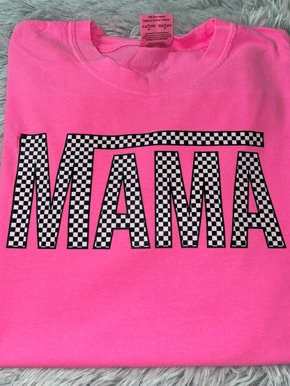 Mama Checkered Comfort Colors