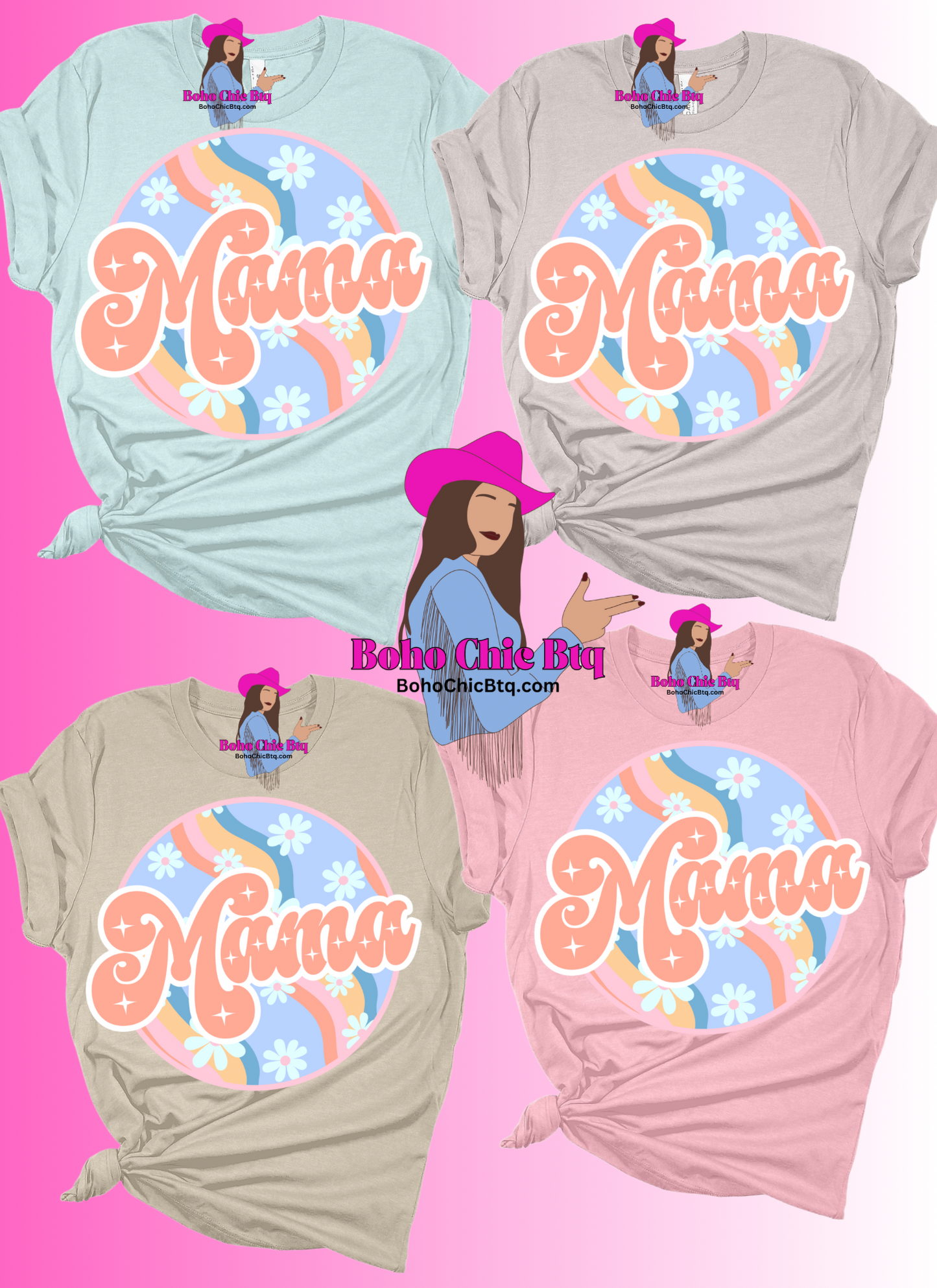 Floral Mama - tee color in customization