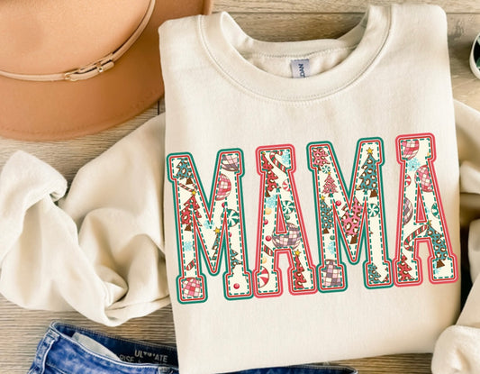 Mama Christmas Sweater Varsity