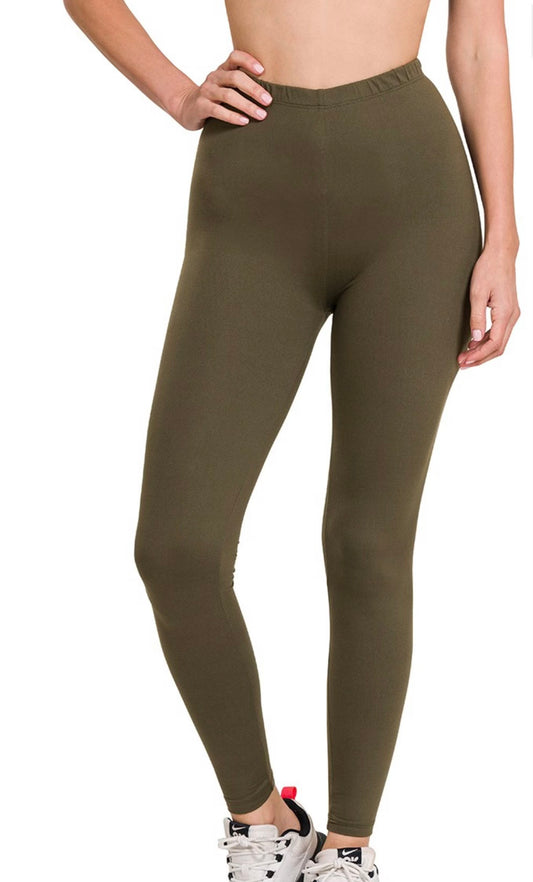 Zenana Olive Leggings