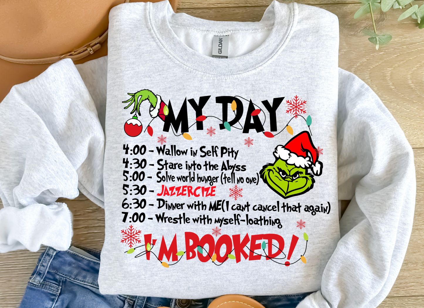 Grinch schedule hot sale sweatshirt